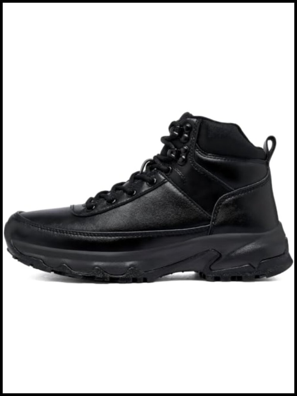 Slip Resistant Waterproof Faux Leather Work Boots Ankle High Lace Up Chef